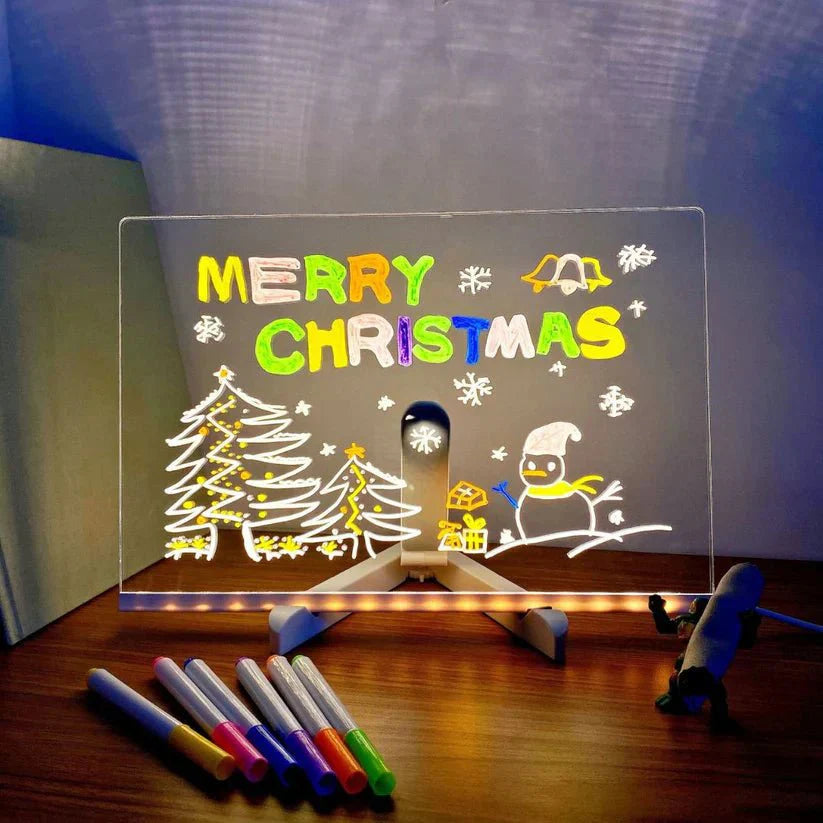 Pizarra de dibujo de escritura con LED para niños - Hipnotelia
